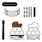 Vintiquewise Guitar Shape 5-Bottle Wine Rack - Vintage Decorative Freestanding Wine Holder and Storage Organizer for Kitchen, Dining Room & Home Bar - Perfect Rock N Roll Gift for Wine and Music Lover